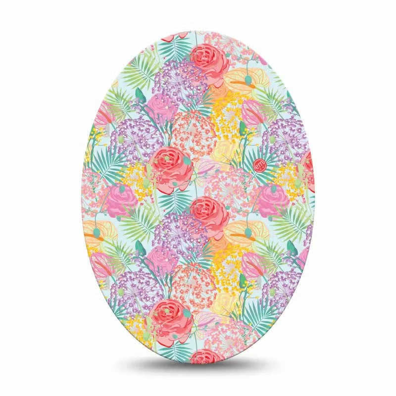 ExpressionMed Spring Flowers Adhesive Patch Oval