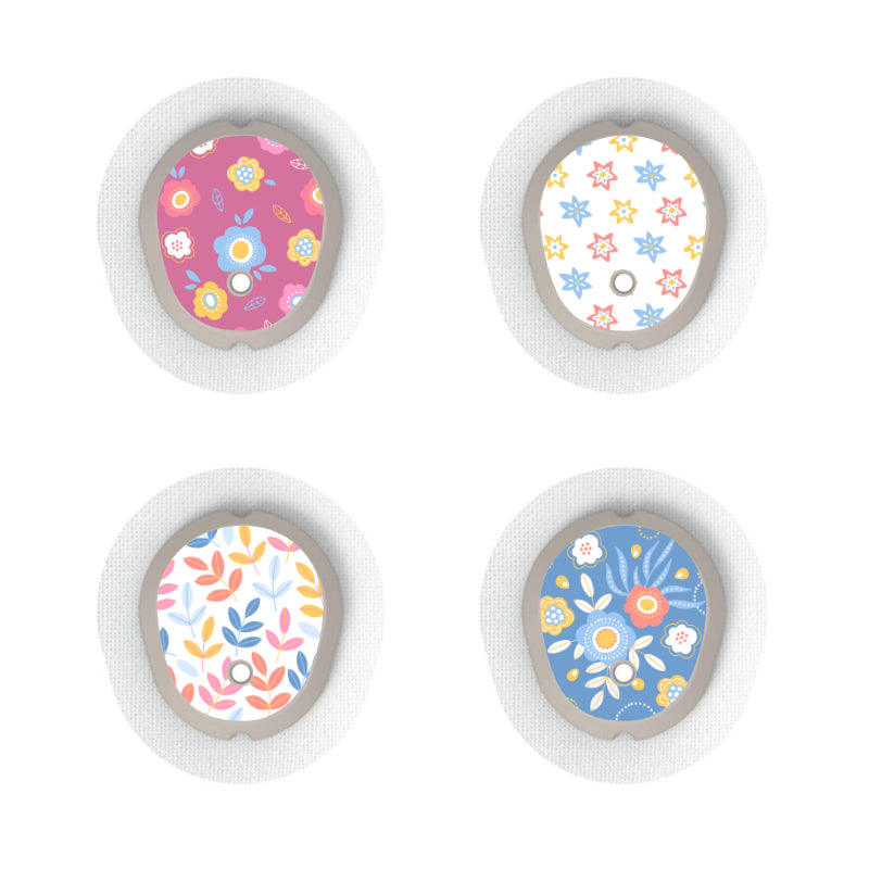 Dexcom G7/Dexcom ONE+ Sensor Sticker (Springy Petals Collection) 4pk ...