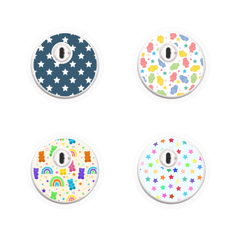 Freestyle Libre 3 Sensor Sticker (Stars &amp; Gummies Collection) 4pk