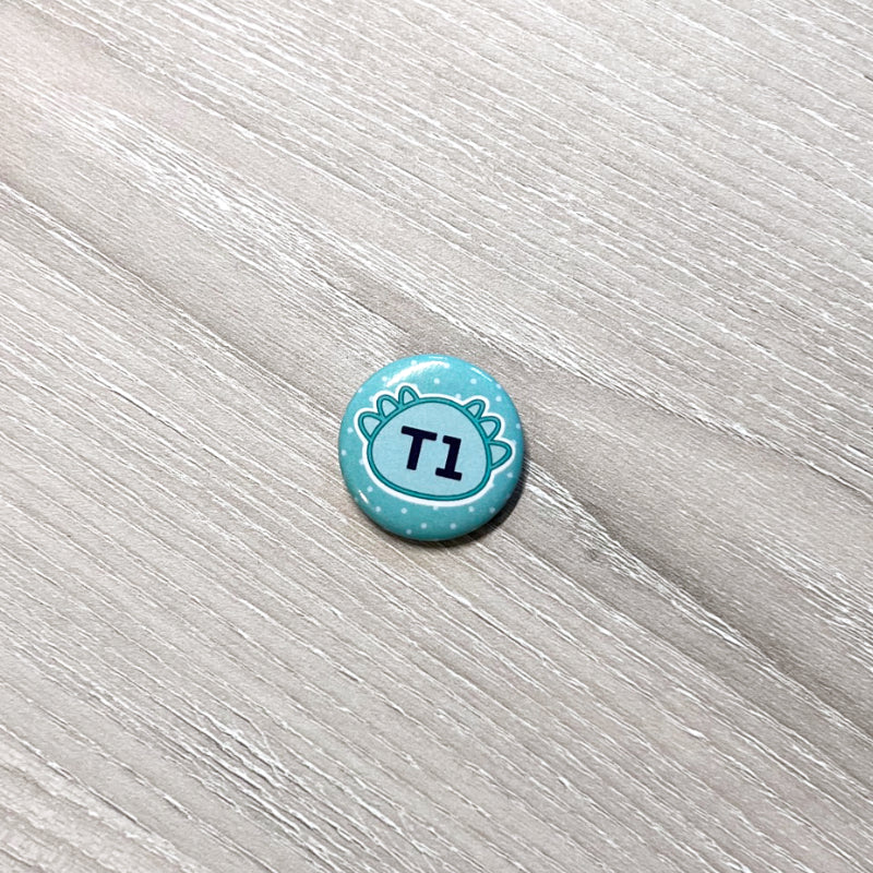 &#39;T1&#39; Printed Badge
