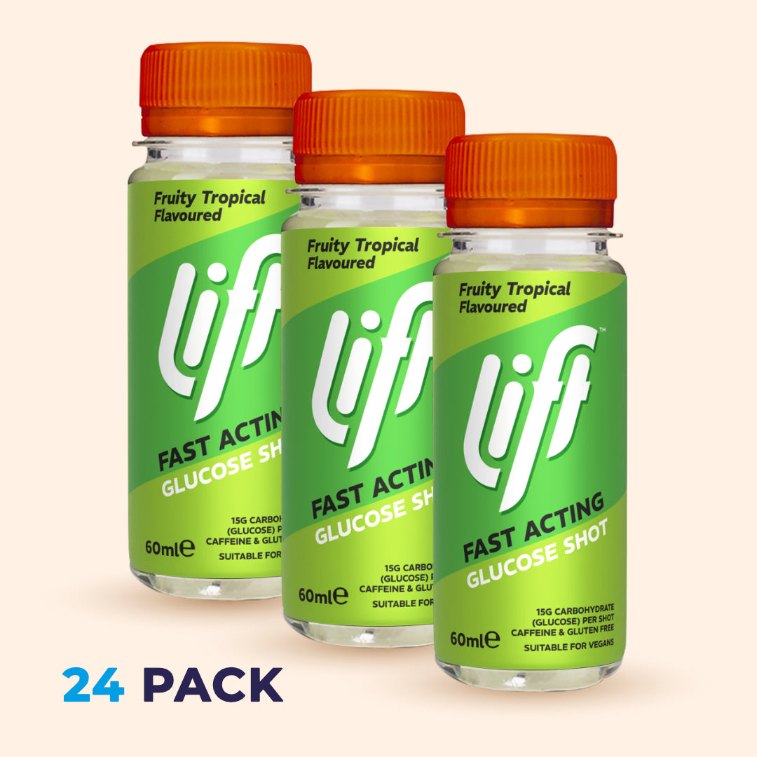 Box of 24 x Lift Fruity Tropical Glucose Shots 60ml