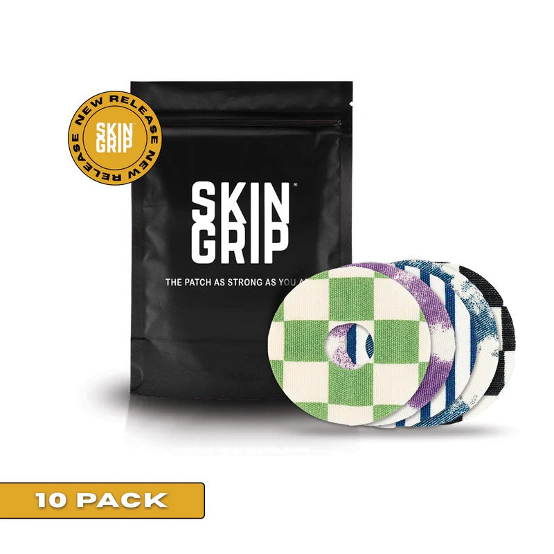 Skin Grip - Universal (0.8 Inch Hole) Infusion Set/Libre Patterned Patch - 10 Pack - Other Patterns Available