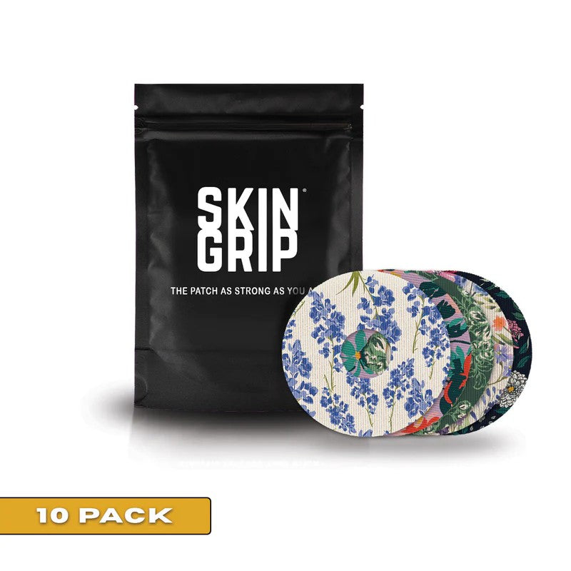Skin Grip - Universal (0.8 Inch Hole) Infusion Set/Libre Patterned Patch - 10 Pack - Other Patterns Available