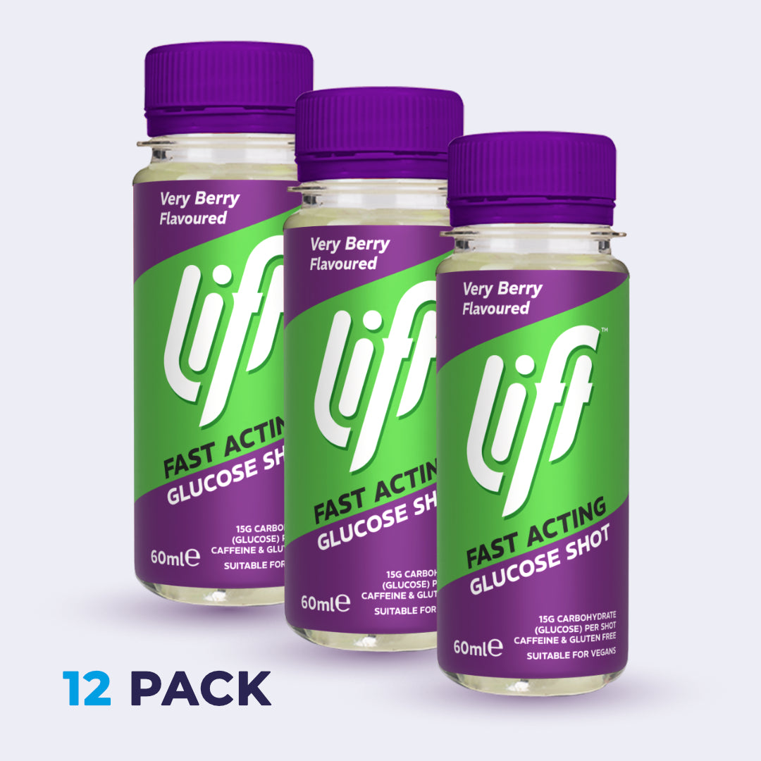 Box of 12 x Lift Very Berry Glucose Shots 60ml