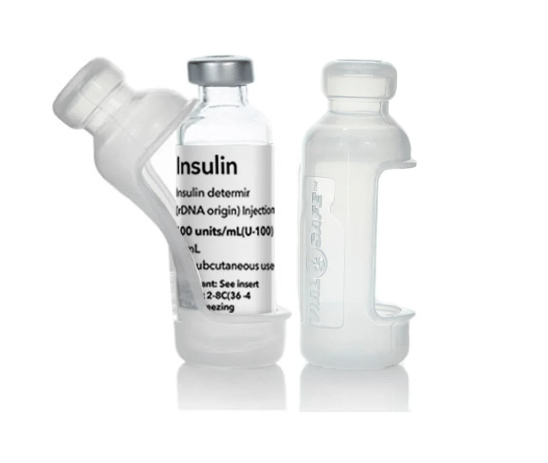 Vial Safe Impact Resistant Medication Vial Protector Tall (Clear)  - 2 Pack