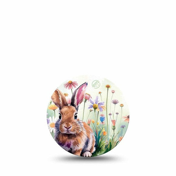 ExpressionMed OverPatch Watercolour Bunny Adhesive Patch Freestyle Libre 2 or 3