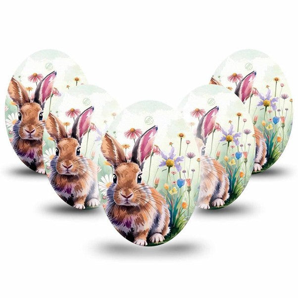 ExpressionMed Watercolour Bunny Adhesive Patch Oval
