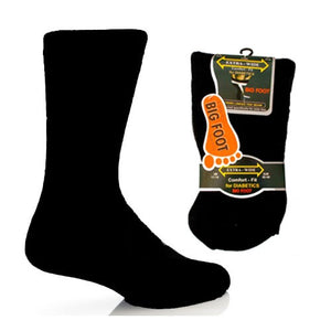 3 Pairs - Black - Mens Big Foot Extra Wide Diabetic Socks Size 11-14