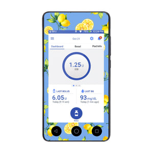 Omnipod DASH Cover (Zesty Blue Lemonade)