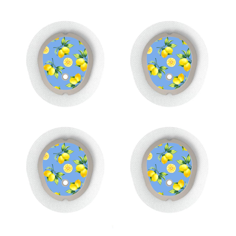 Dexcom G7/Dexcom ONE+ Sensor Sticker (Zesty Blue Lemonade) 4pk