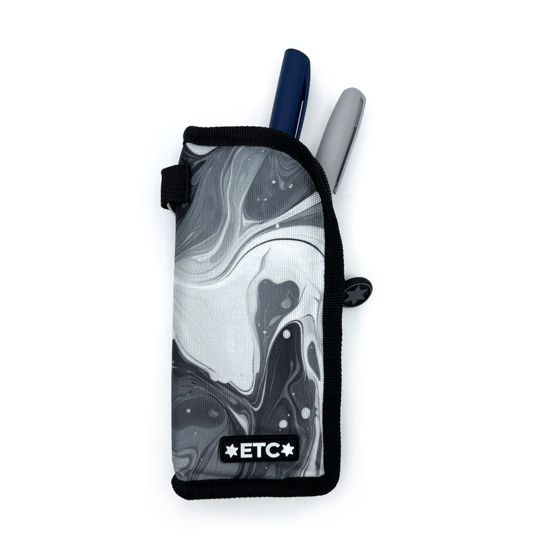 ETC Insulated Pen Bag (Black &amp; White Marble)