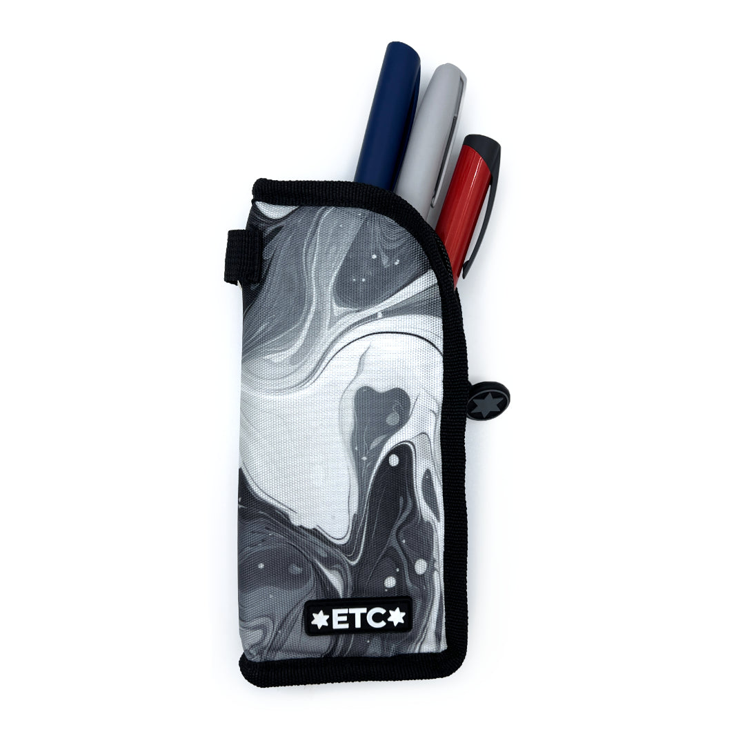 ETC Insulated Pen Bag (Black &amp; White Marble)