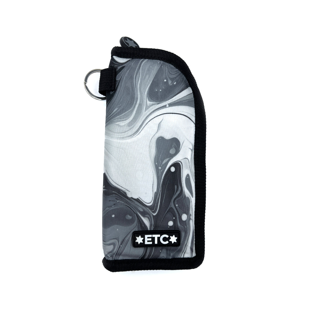 black & white marble isothermal diabetes pen bag ETC logo badge 