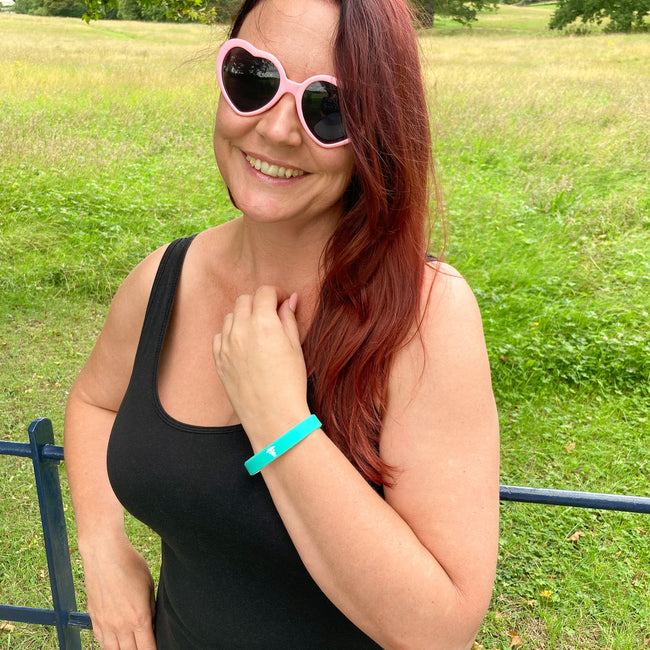 Confidential Medical Alert Silicone Custom Wristband - Teal
