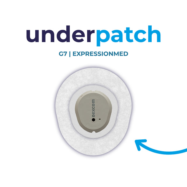 ExpressionMed Dexcom G7/Dexcom ONE+ UnderPatch White