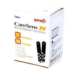 CareSens N Blood Glucose Test Strips | 50 Strips Per Pack (5 Packs) | No Coding Required | Expires 10-2026