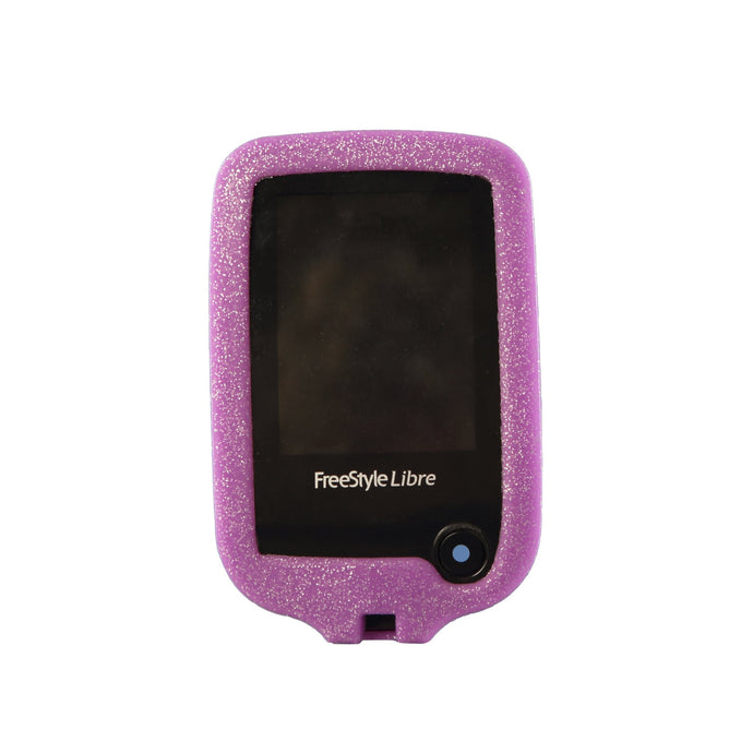 Freestyle Libre 1/2 Protective Silicone Gel Cover - Purple Glitterskynz