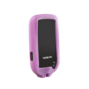 Freestyle Libre 1/2 Protective Silicone Gel Cover - Purple Glitterskynz