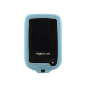 Freestyle Libre 1/2 Protective Silicone Gel Cover - Blue Gloskynz - GLOWS IN THE DARK!