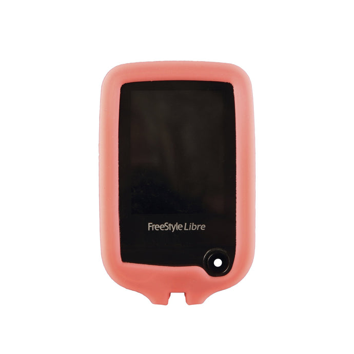 Freestyle Libre 1/2 Protective Silicone Gel Cover - Red Gloskynz - GLOWS IN THE DARK!