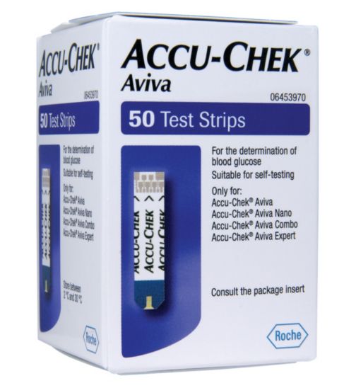 ACCU-CHEK Aviva Blood Glucose Test Strips - Pack of 50