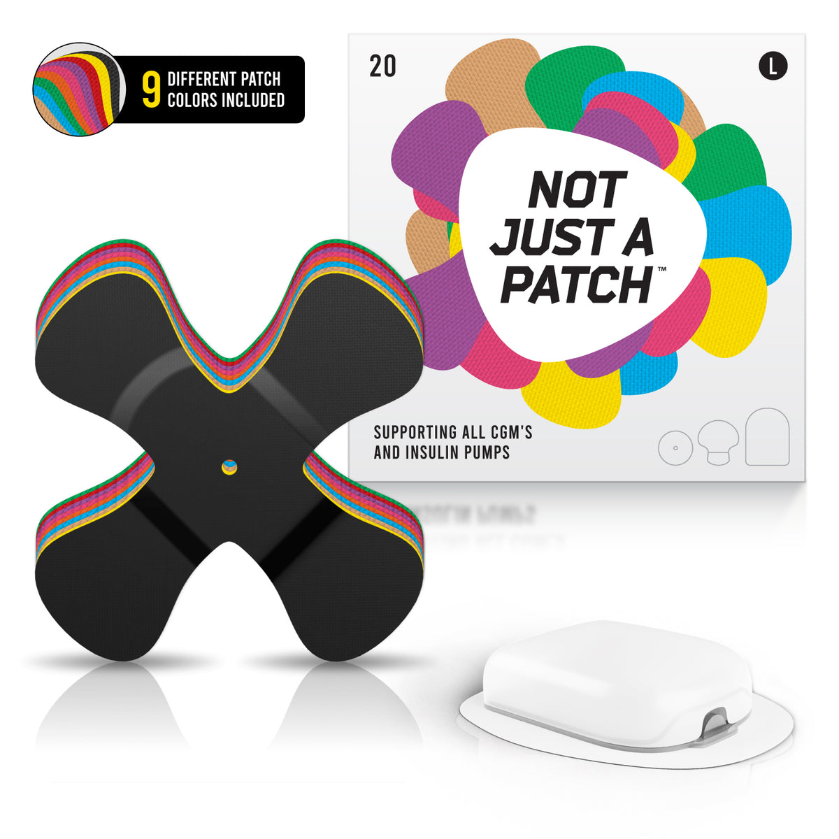 Not Just a Patch X-Patch - Omnipod - 20 Pack - Many Colours Available