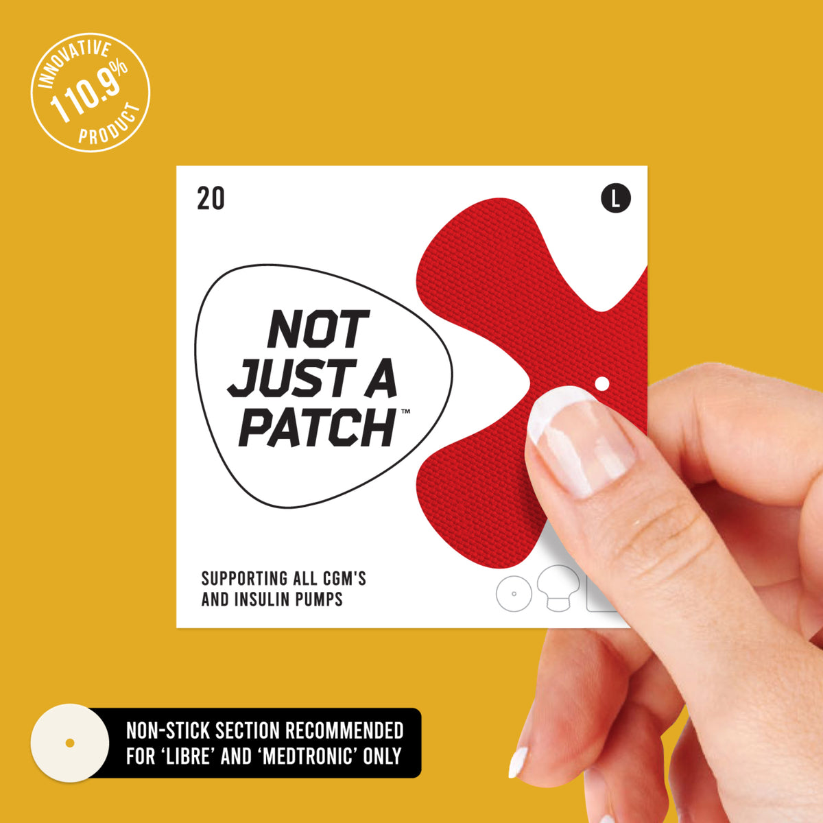 Not Just a Patch X-Patch - Omnipod - 20 Pack - Many Colours Available