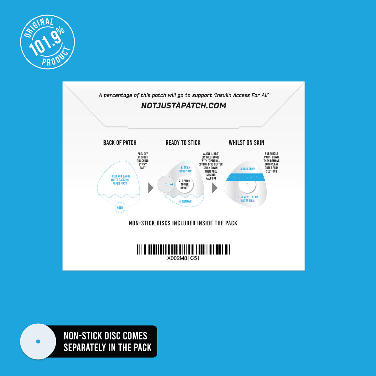 Not Just a Patch Clear - Enlite/Medtronic - 20 Pack