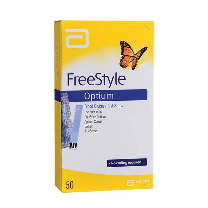 Freestyle Optium Blood Glucose Test Strips - Pack of 50
