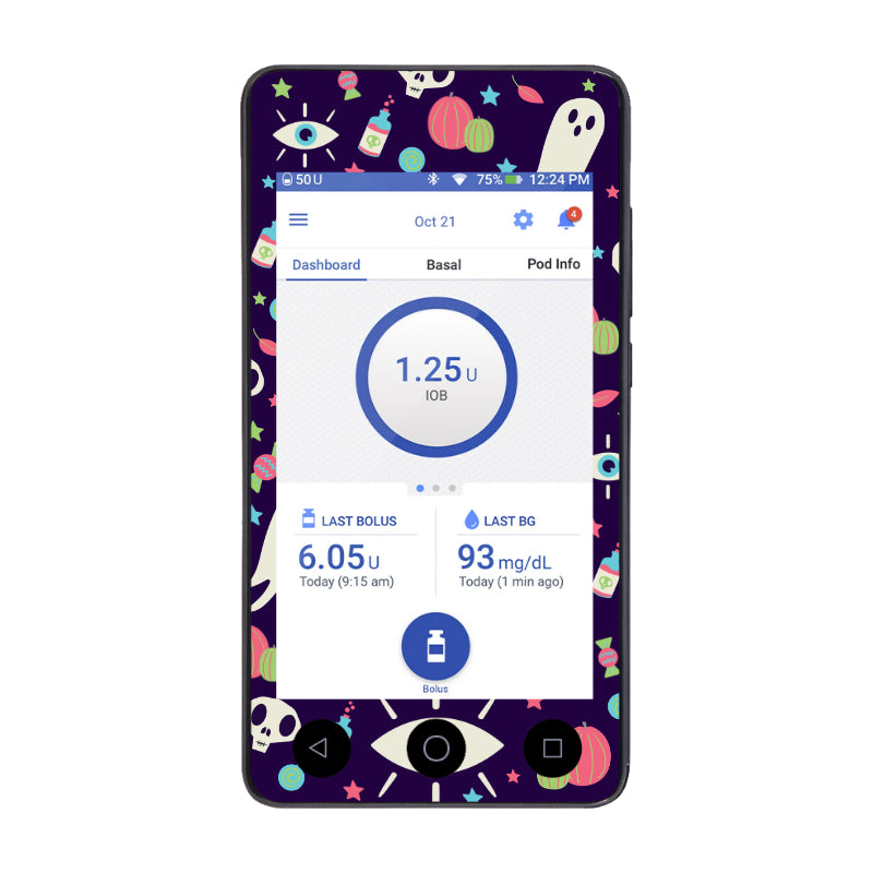 Omnipod DASH Cover Sticker (Enchanted Halloween)