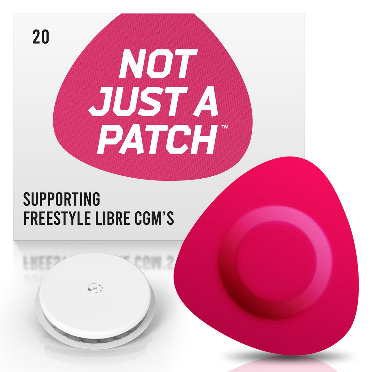Not Just a Patch - Freestyle Libre 2 or 3 - 20 Pack - Many Colours Available