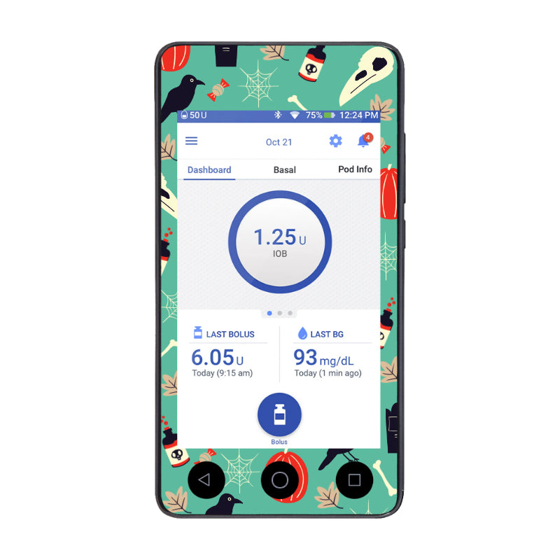 Omnipod DASH Cover Sticker (Skulls &amp; Potions)