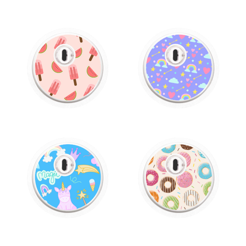 Freestyle Libre 3 Sensor Sticker (Rainbows Collection) 4pk