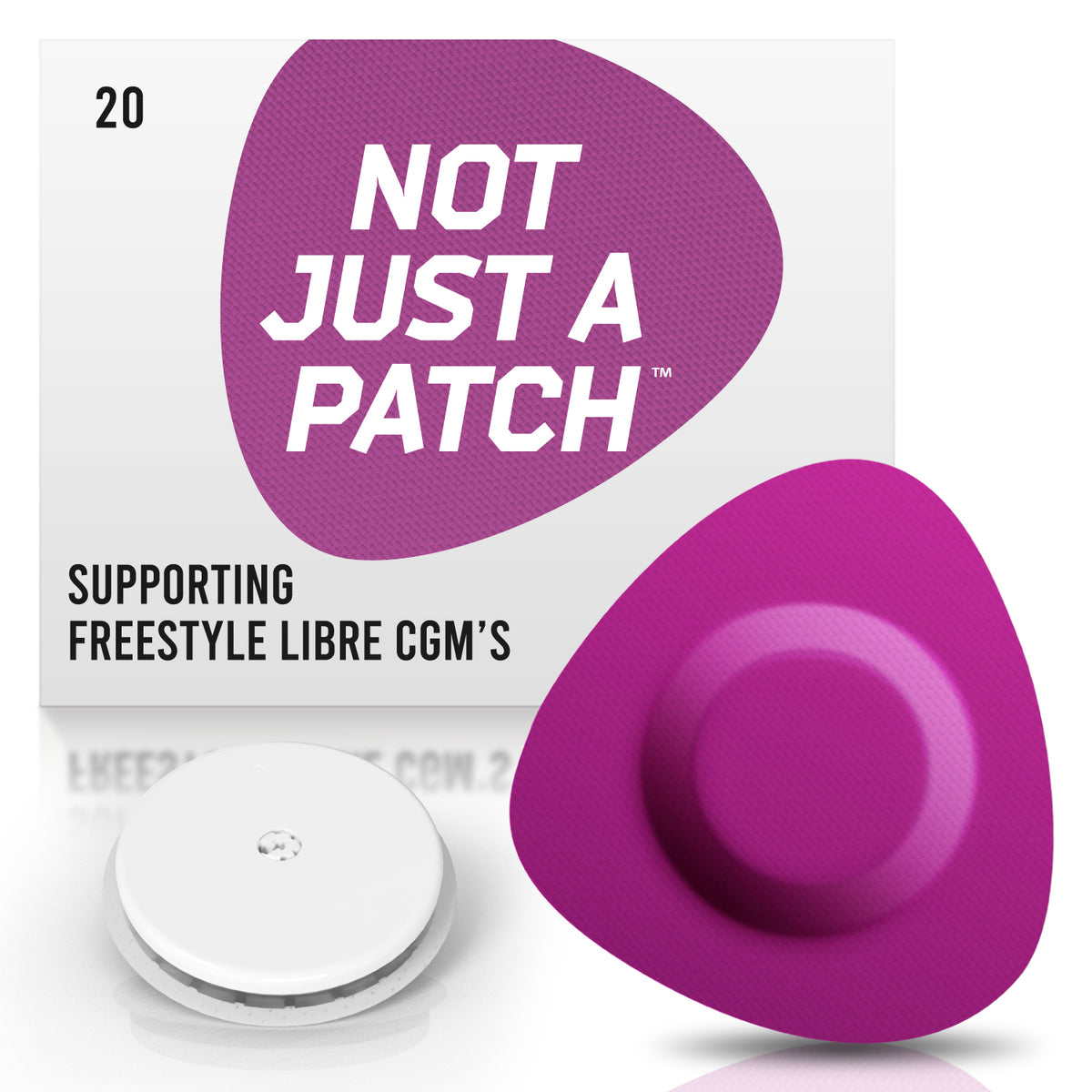 Not Just a Patch - Freestyle Libre 2 or 3 - 20 Pack - Many Colours Available
