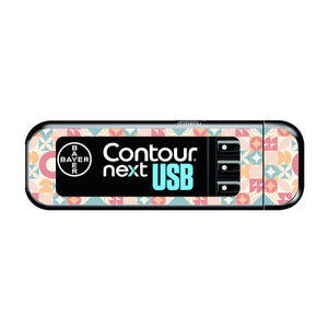 Bayer Contour Next USB Vinyl Sticker (Pastel Geo)