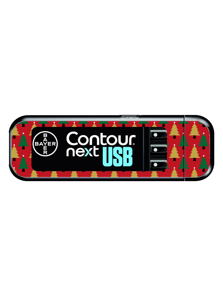 Bayer Contour Next USB Vinyl Sticker (Oh Christmas Tree)