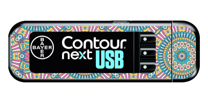 Bayer Contour Next USB Vinyl Sticker (Boho)