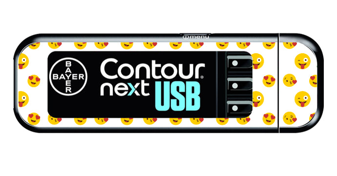 Bayer Contour Next USB Vinyl Sticker (Emoji)
