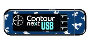Bayer Contour Next USB Vinyl Sticker (Sharknado)