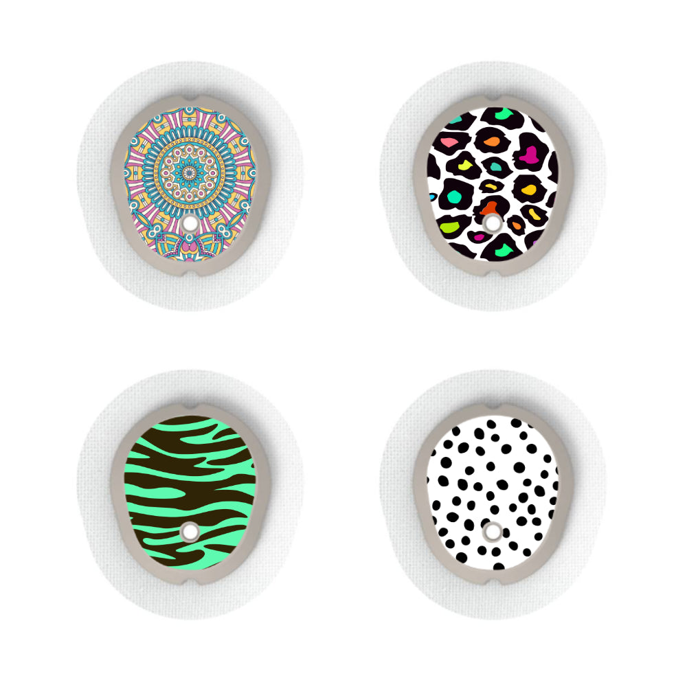 Dexcom G7/Dexcom ONE+ Sensor Sticker (Bright &#39;n&#39; Wild) 4pk