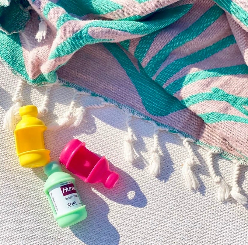 Vial Safe Impact Resistant Medication Vial Protector - 3 Pack (Sunshine Yellow, Raspberry Sorbet, Mojito Green)