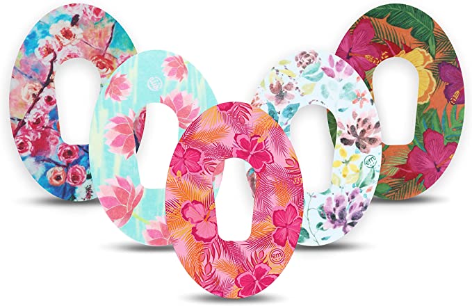 ExpressionMed Dexcom G6 Colourful Floral Variety Patch 5 Pack