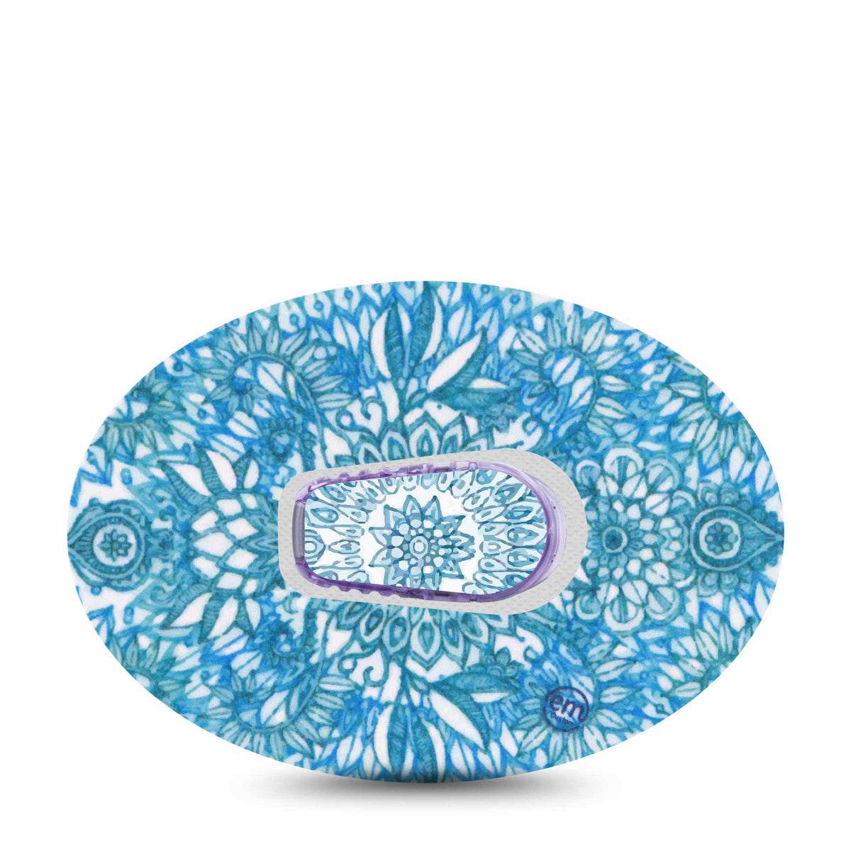 ExpressionMed Dexcom G6 Transmitter Sticker (Aqua Floral)