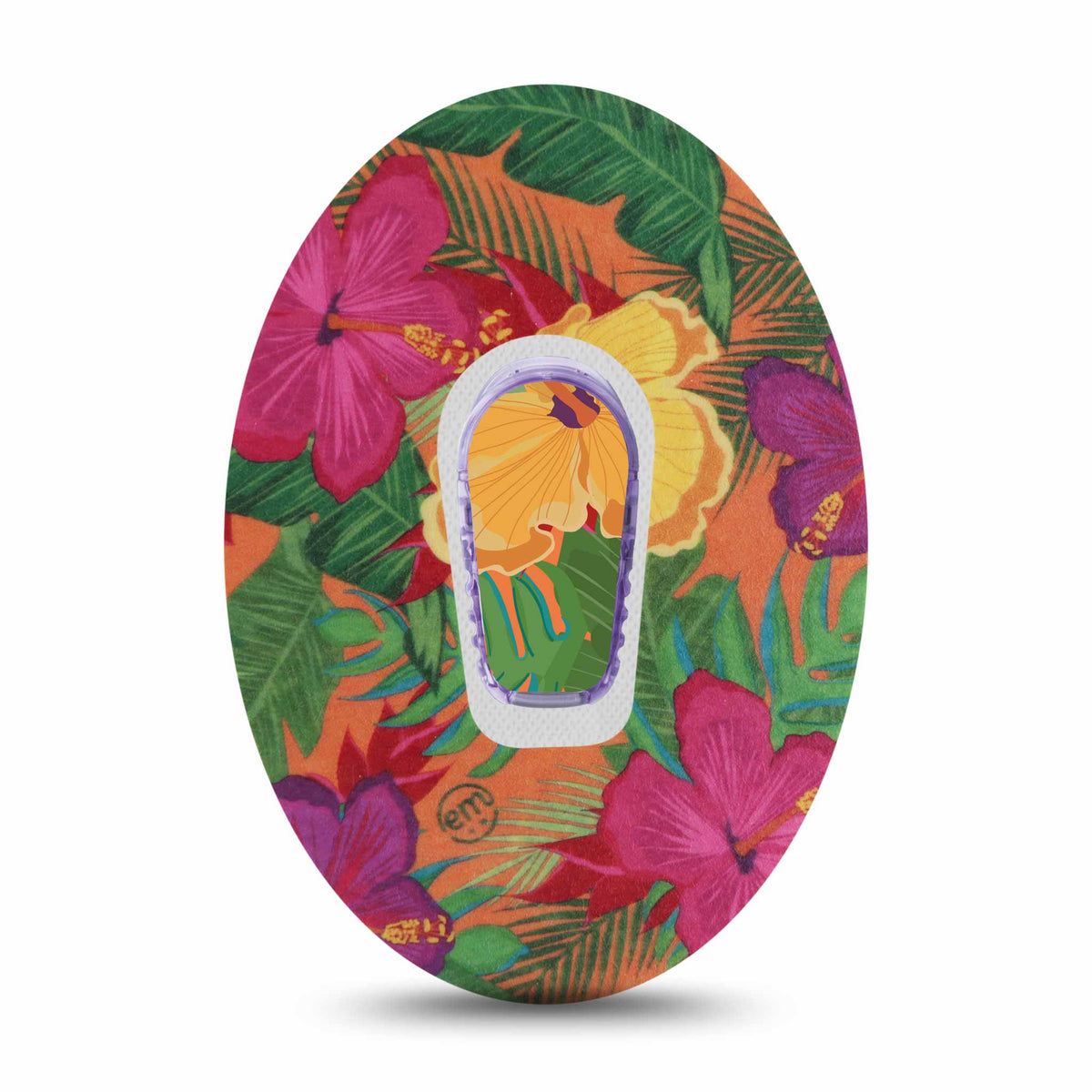 ExpressionMed Dexcom G6 Transmitter Sticker (Bright Hibiscus)