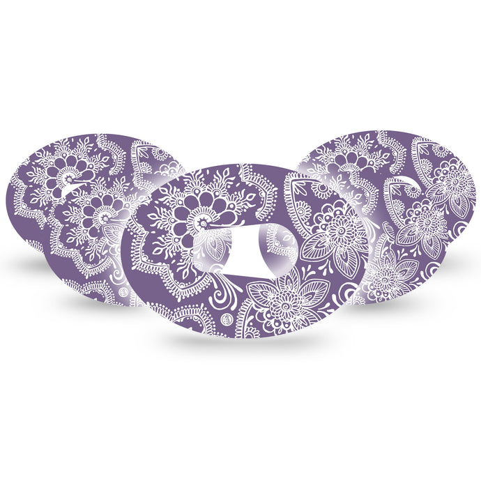 ExpressionMed Purple Henna Adhesive Patch Dexcom G6/One