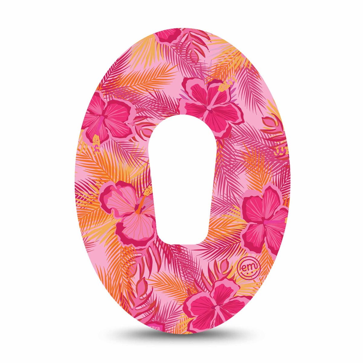 ExpressionMed Pink Hibiscus Adhesive Patch Dexcom G6/One