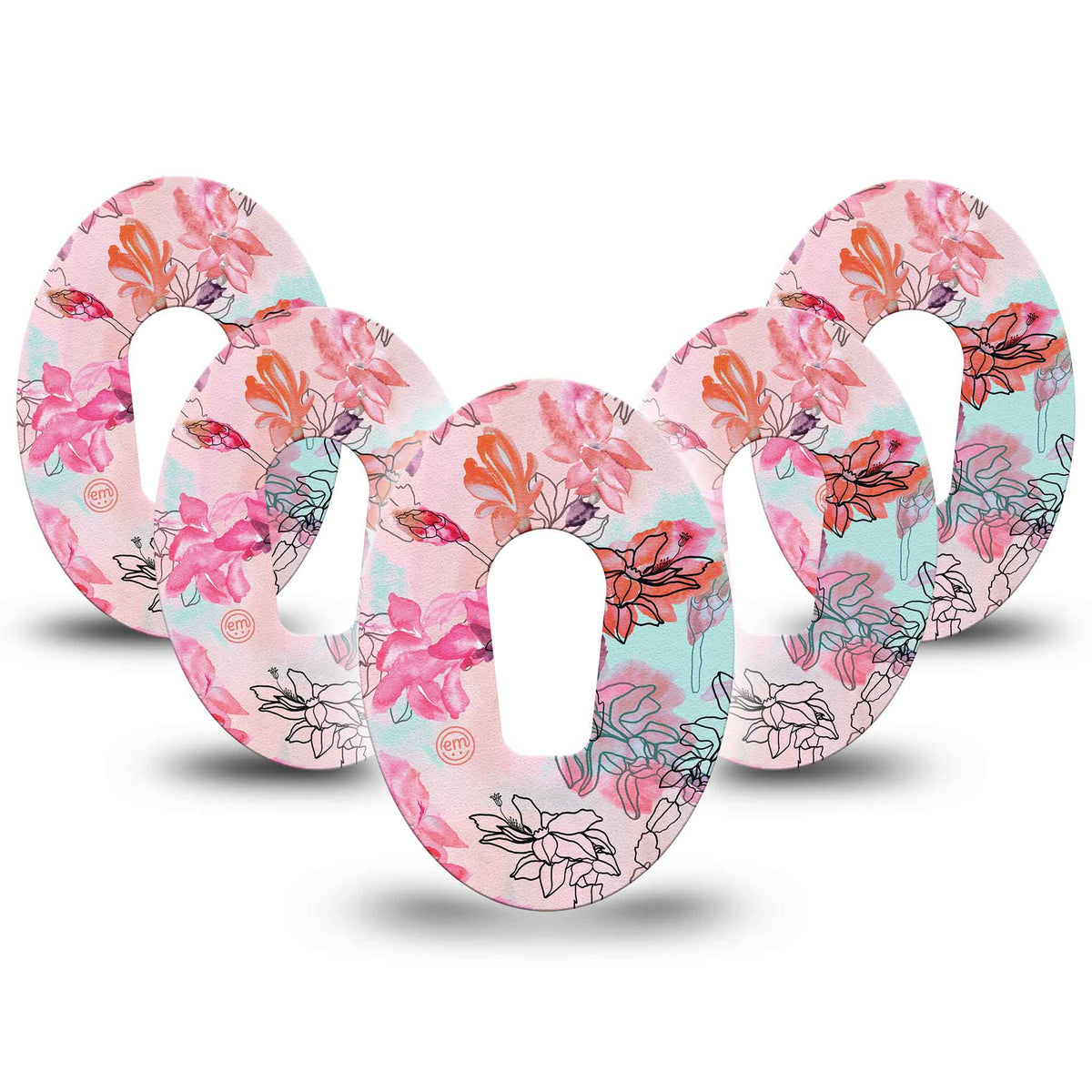 ExpressionMed Whimsical Blossoms Adhesive Patch Dexcom G6/One