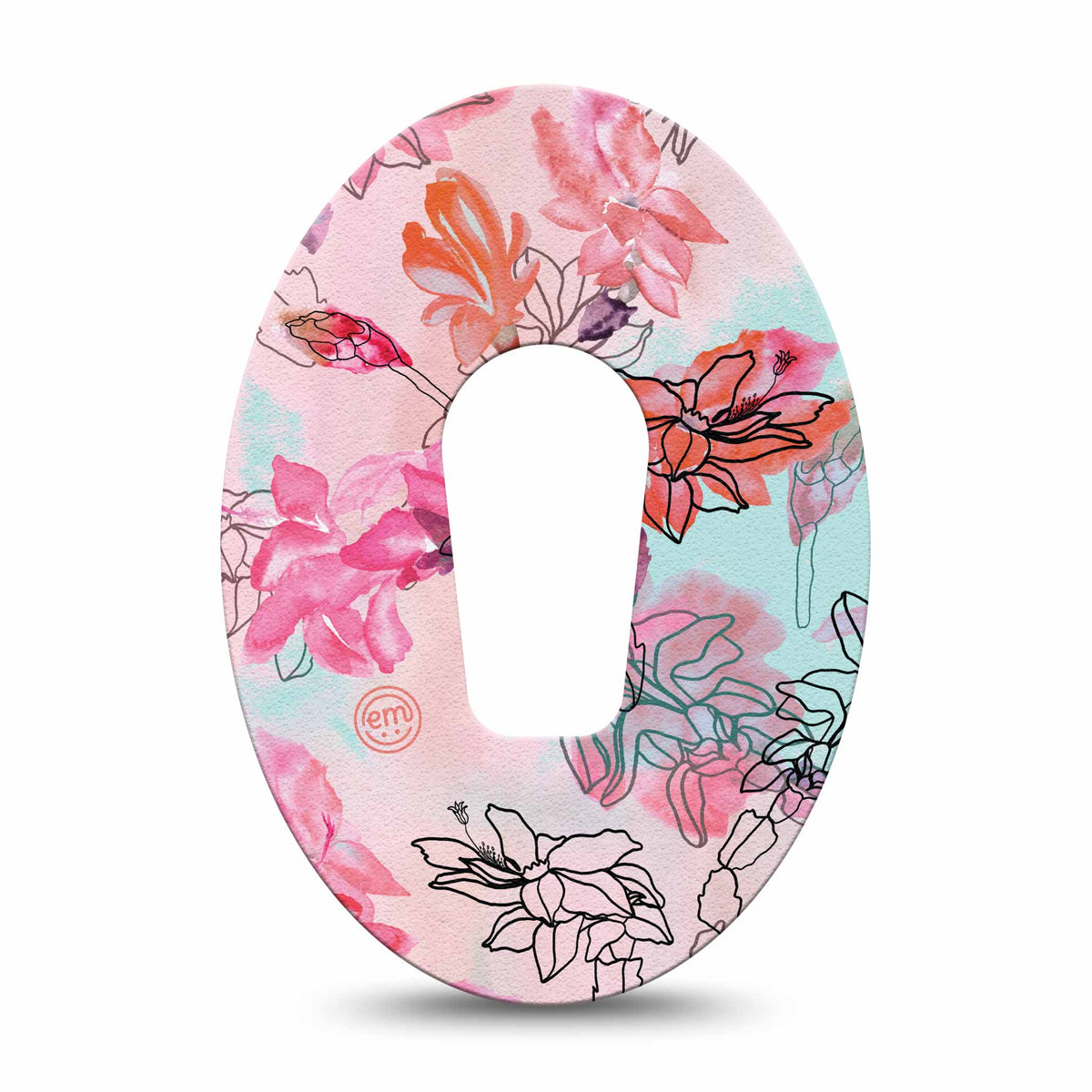 ExpressionMed Whimsical Blossoms Adhesive Patch Dexcom G6/One