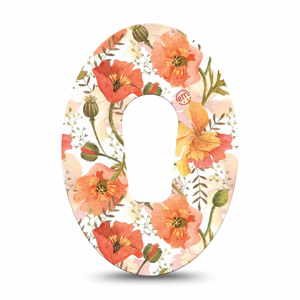 ExpressionMed Peachy Blooms Adhesive Patch Dexcom G6/One