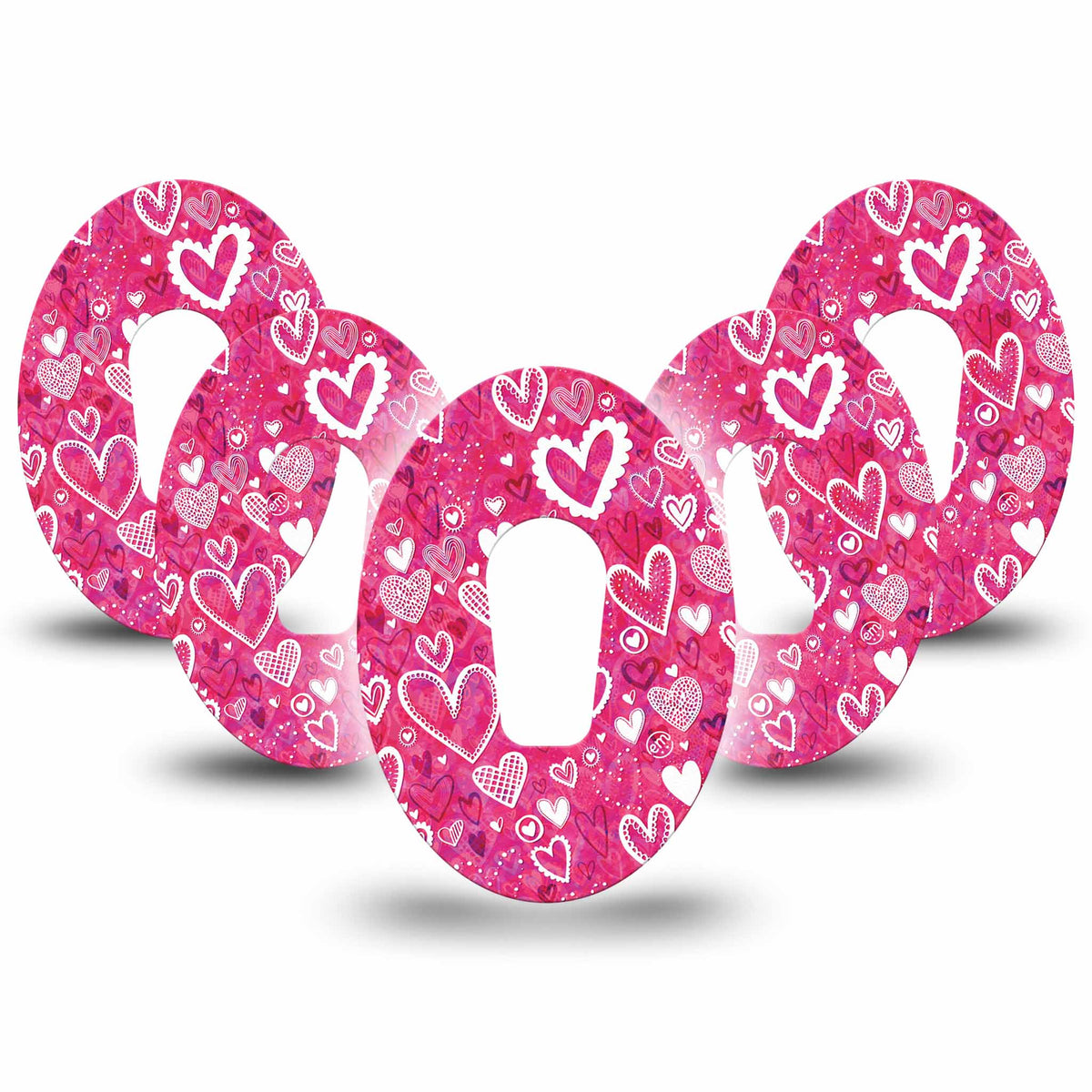 ExpressionMed Whimsical Hearts Adhesive Patch Dexcom G6/One